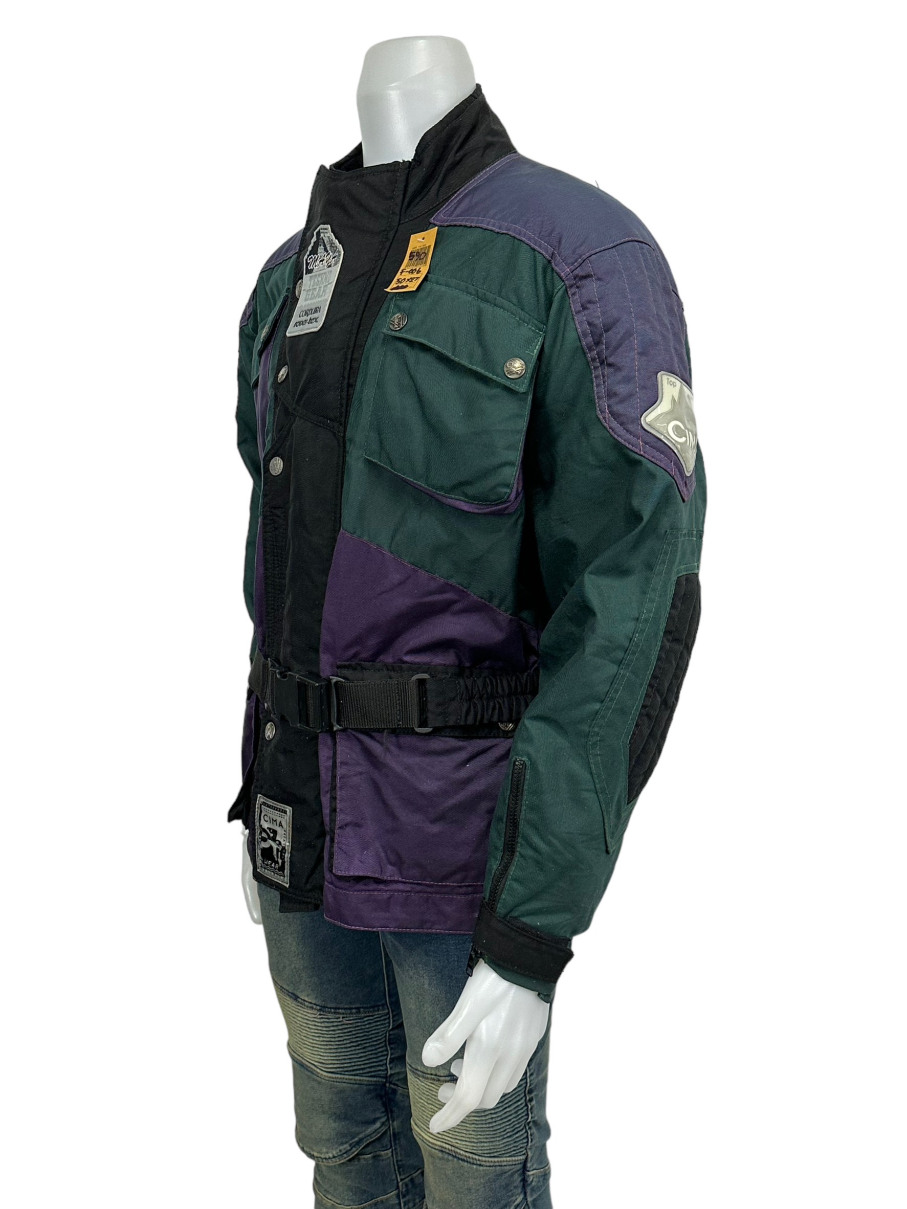 เสื้อขี่มอเตอร์ไซด์( มือสอง) F 006: อก 50" ยาว 27" (XL) **TECHNO**