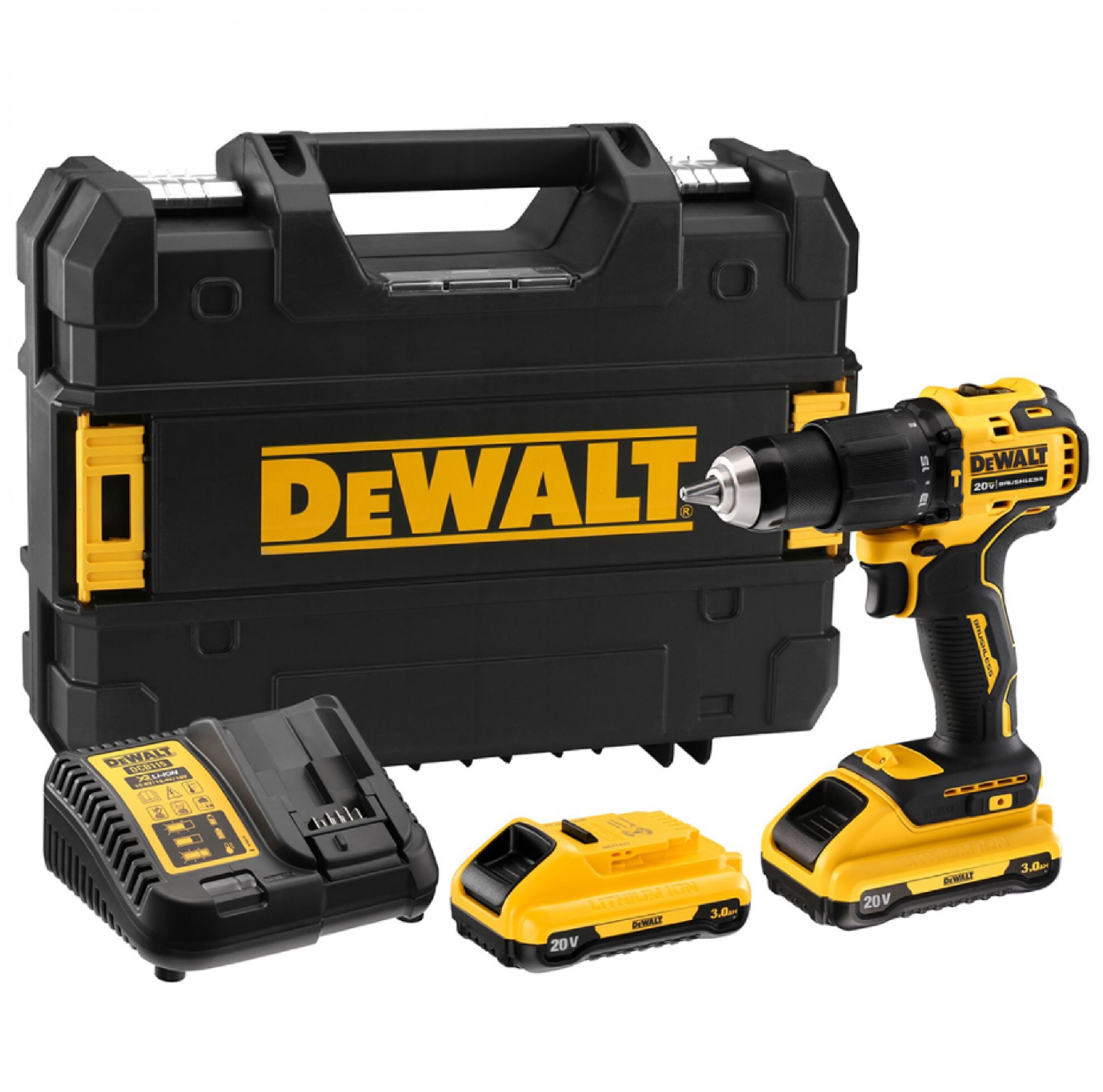 DEWALT สว่านกระแทกไร้สาย Atomic ไร้แปรงถ่าน 13มม. 20V รุ่น DCD709L2-B1