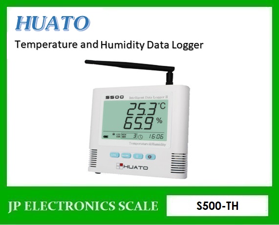 เครื่องวัดและบันทึกอุณหภูมิ ความชื้น รุ่น S500-TH ยี่ห้อ HUATO Temperature and Humidity Data Logger