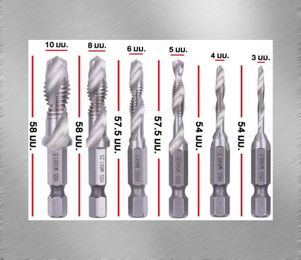 MARCH ชุดดอกต๊าปเจาะเกลียว