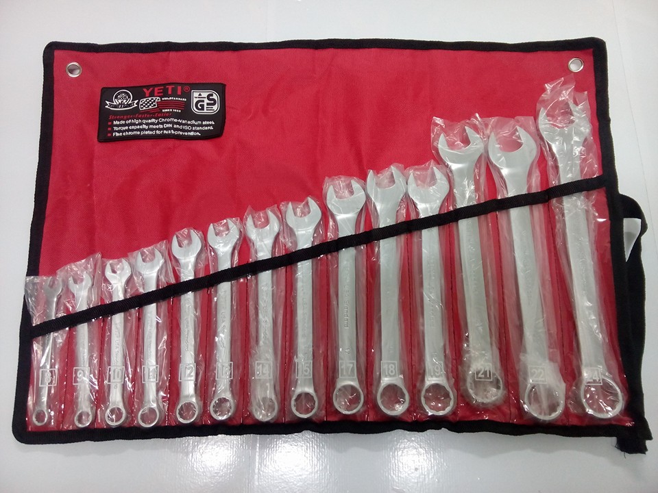 ประแจแหวนข้างปากตาย YETI 8-24 mm