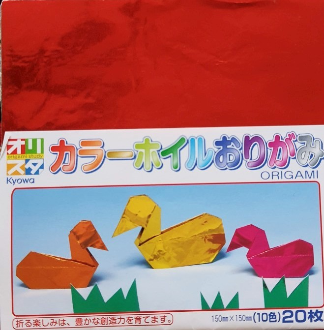 Origami paper กระดาษพับ โอริกามิ Size : 15 x 15 cm จากญี่ปุ่น 10 สี 20 แผ่น