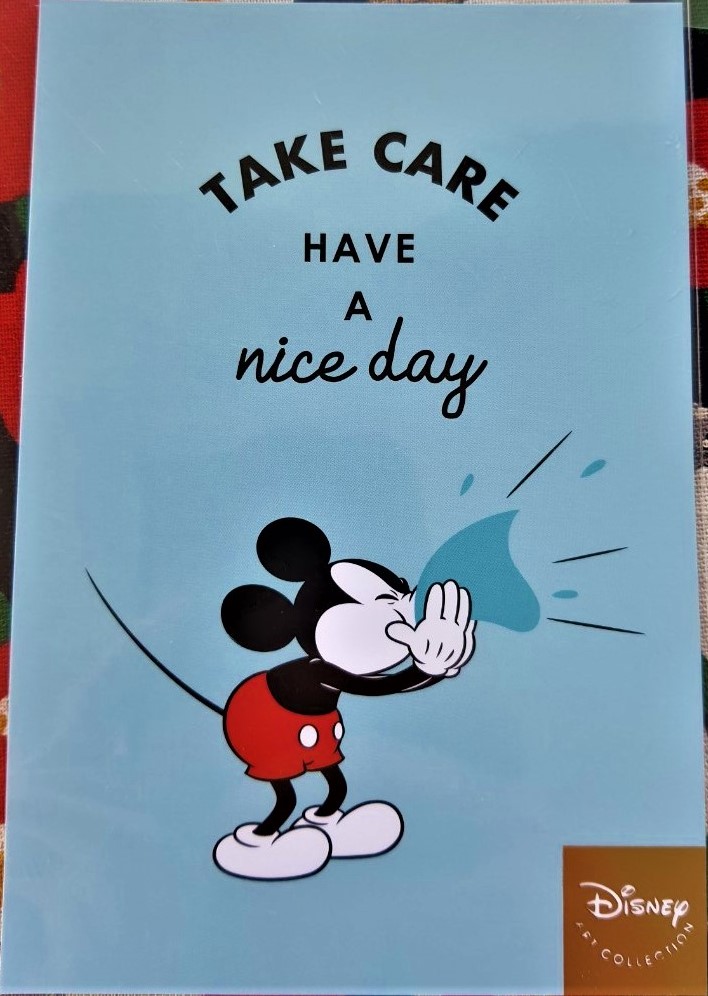 Disney Art collection post card disney store Mickey Mouse โปสการ์ด มิกกี้เม้าส์ ของแท้จากดิสนีย์สโตร์ญี่ปุ่น
