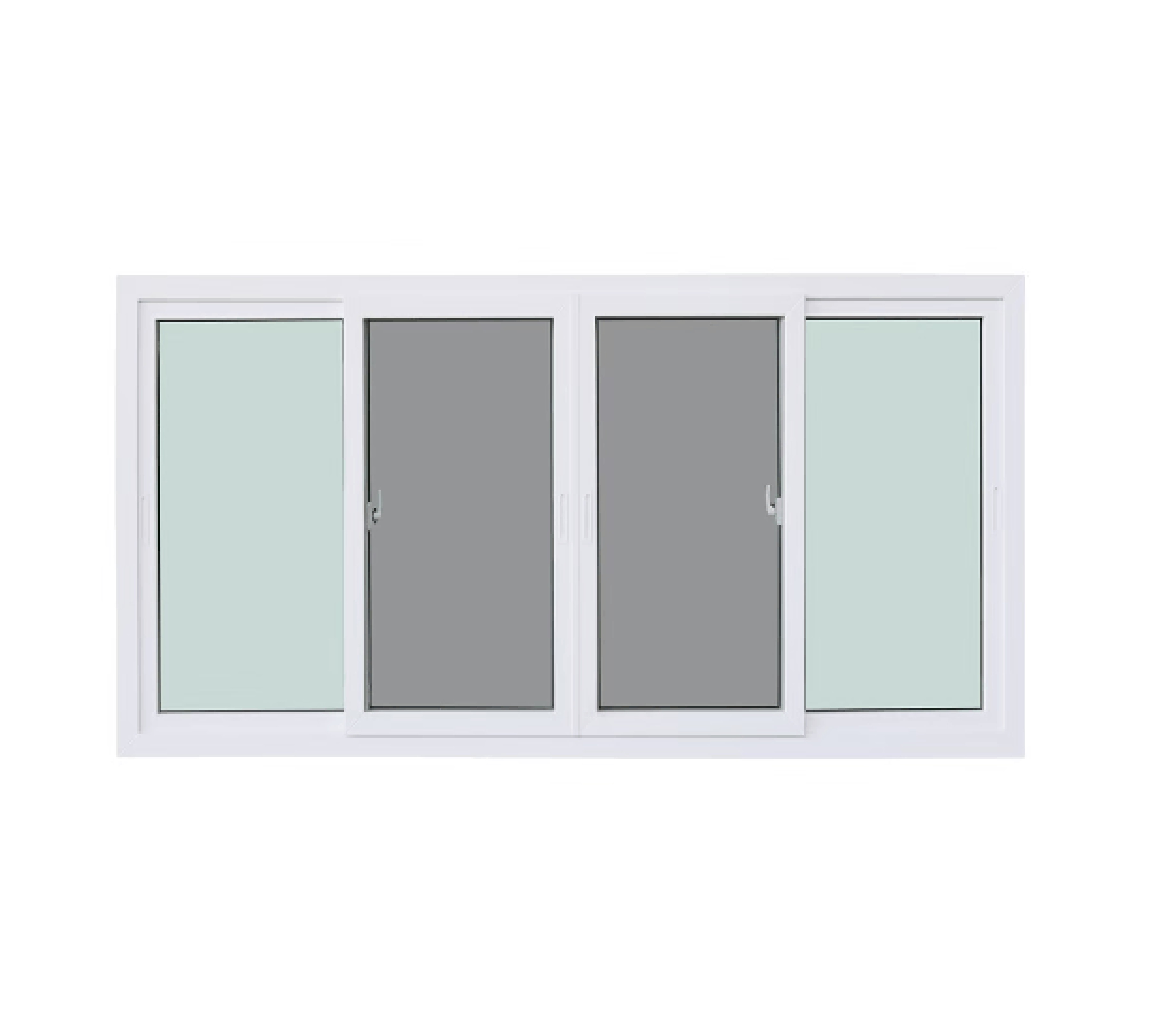 WELLINGTAN PRO หน้าต่างไวนิล บานเลื่อน FSSF 240x110ซม. สีขาว พร้อมมุ้ง