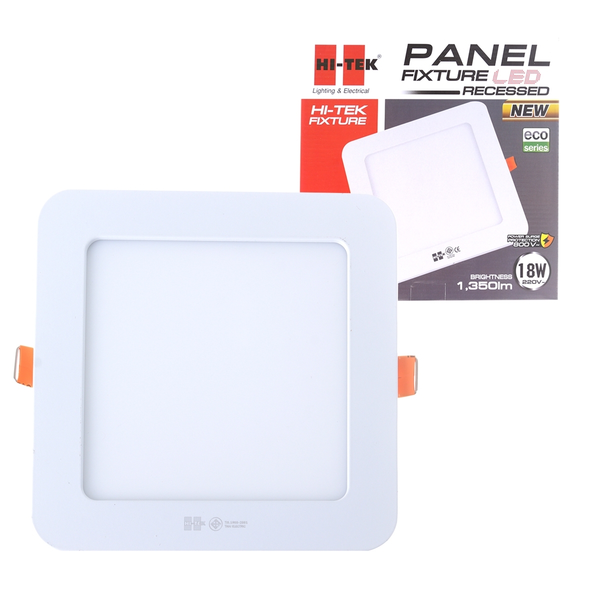HI-TEK ดาวน์ไลท์ PANEL LED 18 วัตต์ ทรงเหลี่ยม รุ่น ECO (DAY LIGHT)