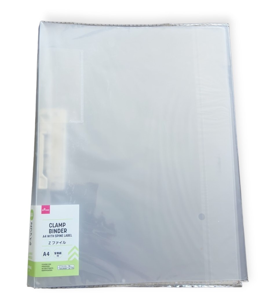 แฟ้ม หนีบเอกสาร ขนาด A4 Clamp binder with spine label จากญี่ปุ่น
