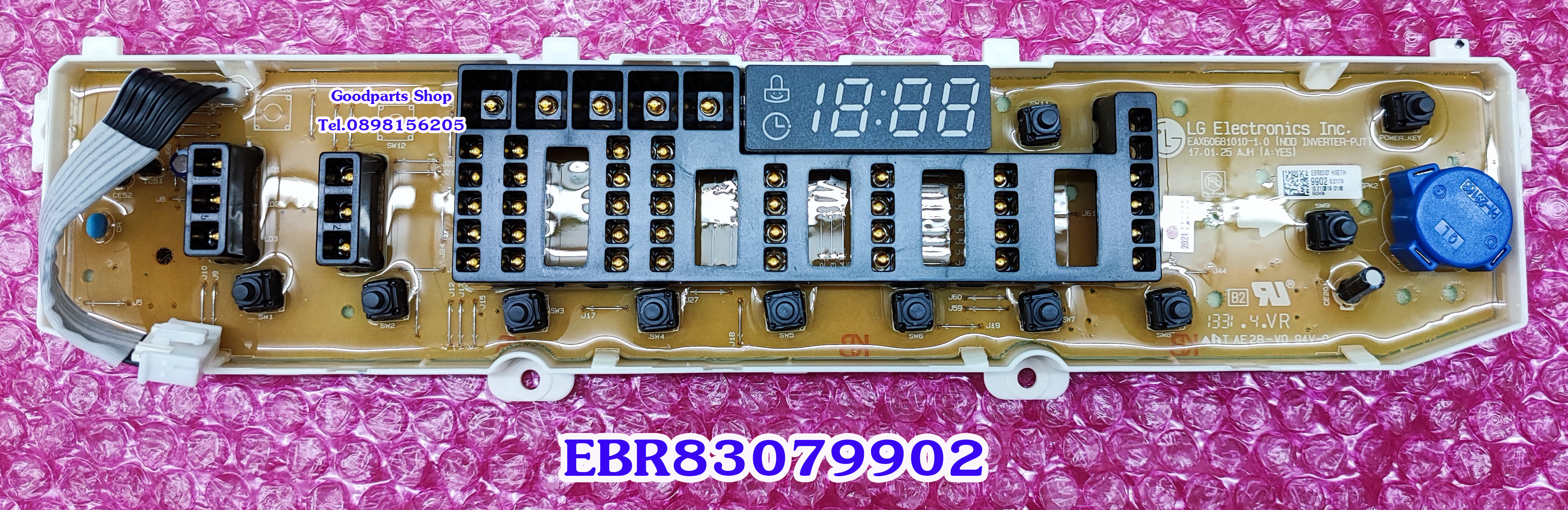 EBR83079902 บอร์ดดิสเพลย์และปุ่มกด เครื่องซักผ้า LG