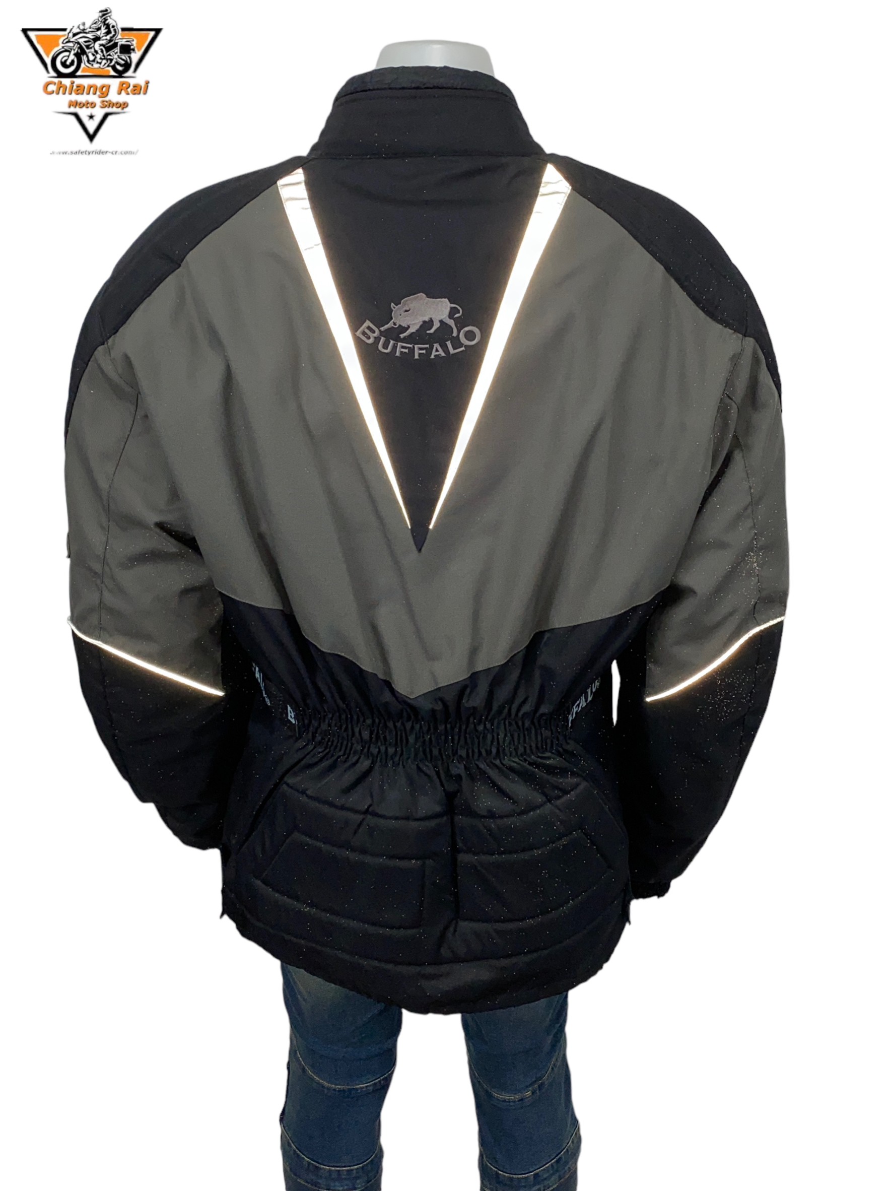 เสื้อขี่มอเตอร์ไซด์( มือสอง) RCTA 490: อก 50" ยาว 30" (XL) **BUFFALO**