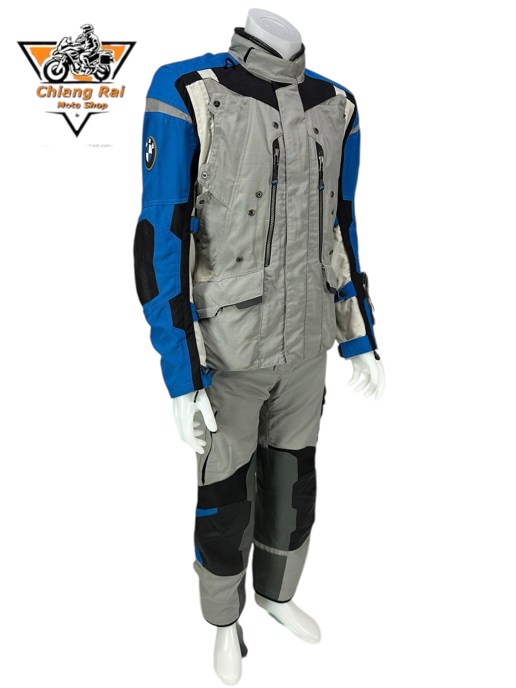 ชุดสำหรับขี่มอเตอร์ไซด์ ( มือสอง ) SET 020 ชุดทัวริ่ง เสื้อการ์ด + กางเกง ยี่ห้อ**BMW**