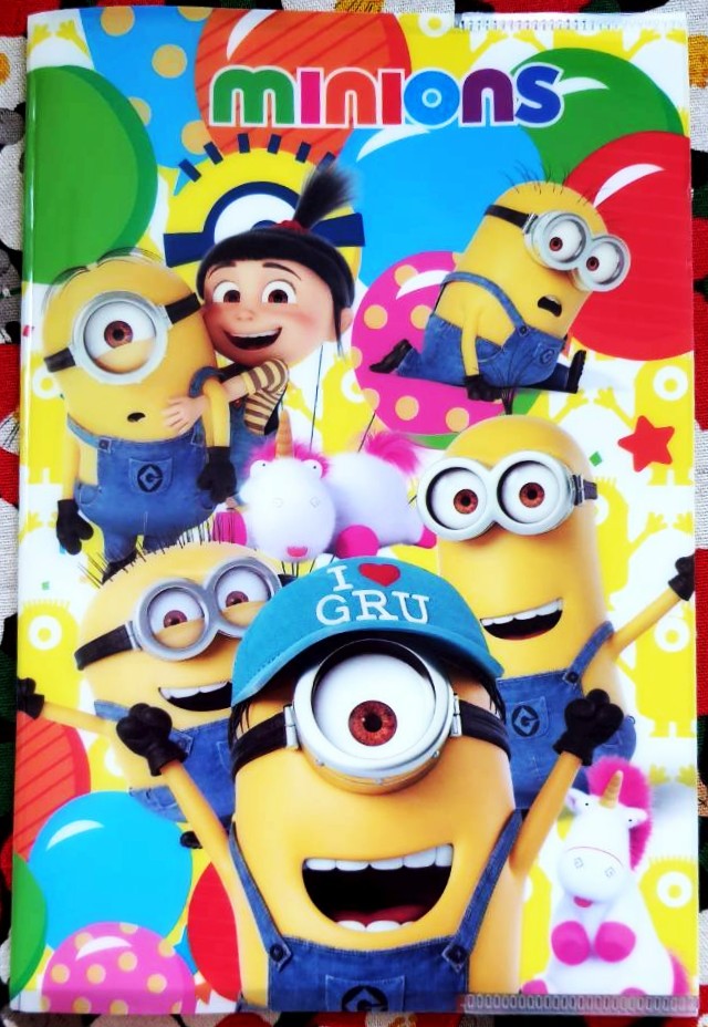 สมุด minions มินเนี่ยน ปกพลาสติก มีเส้น จากญี่ปุ่น Size : A5