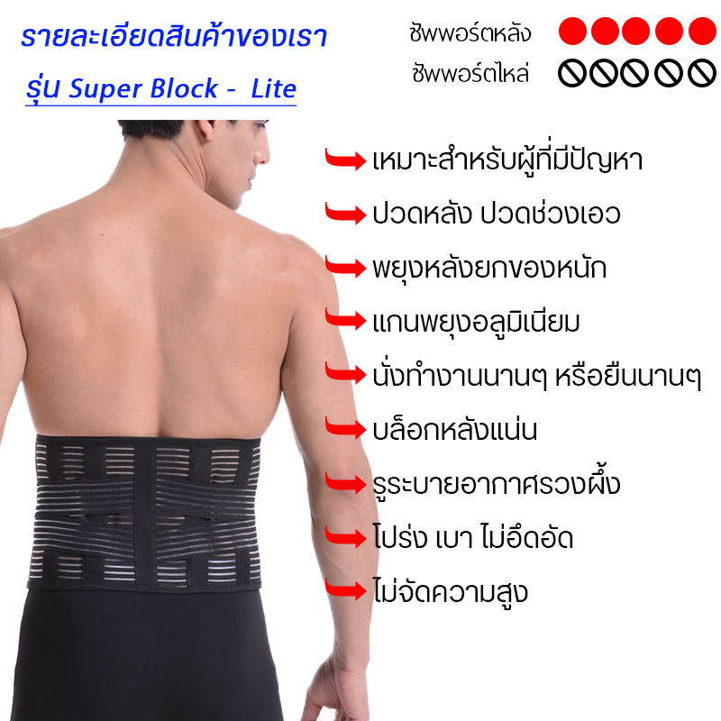 เข็มขัดพยุงหลัง เข็มขัดบล็อกหลัง ยกของหนัก