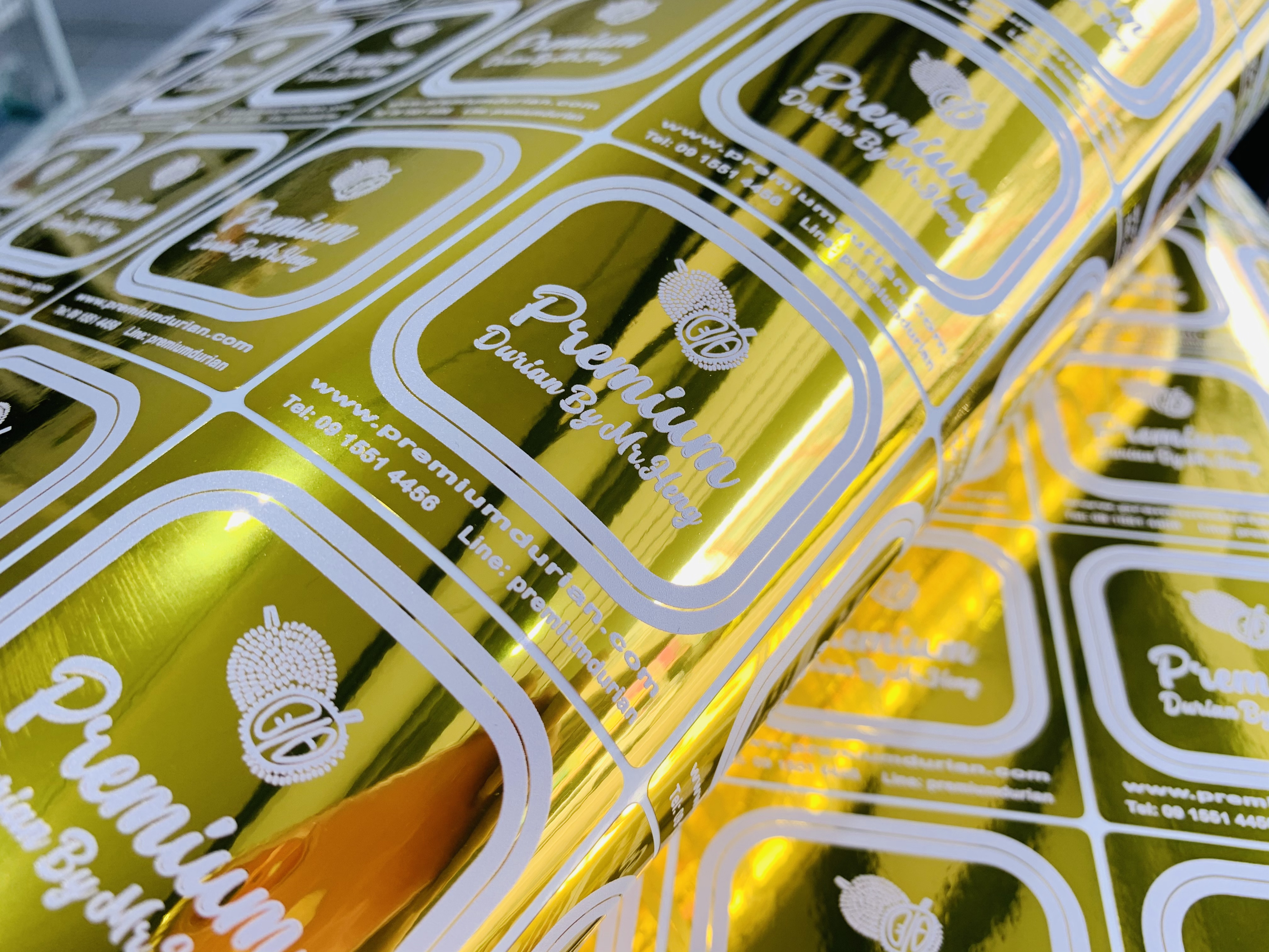 สติ๊กเกอร์ฉลากสินค้าฟรอยทอง ฟอยล์