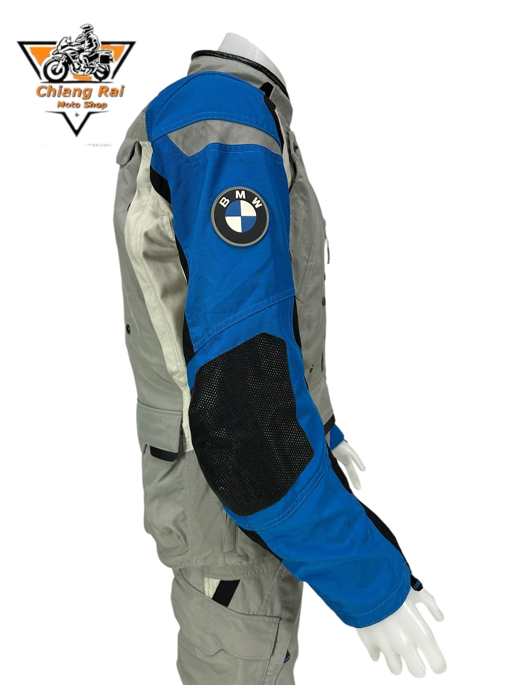 ชุดสำหรับขี่มอเตอร์ไซด์ ( มือสอง ) SET 020 ชุดทัวริ่ง เสื้อการ์ด + กางเกง ยี่ห้อ**BMW**