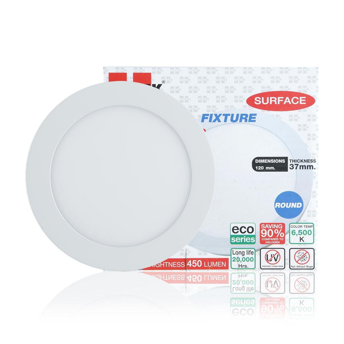HI-TEK ดาวน์ไลท์ LED ทรงกลม แบบติดลอย 6 วัตต์ (DAY LIGHT)
