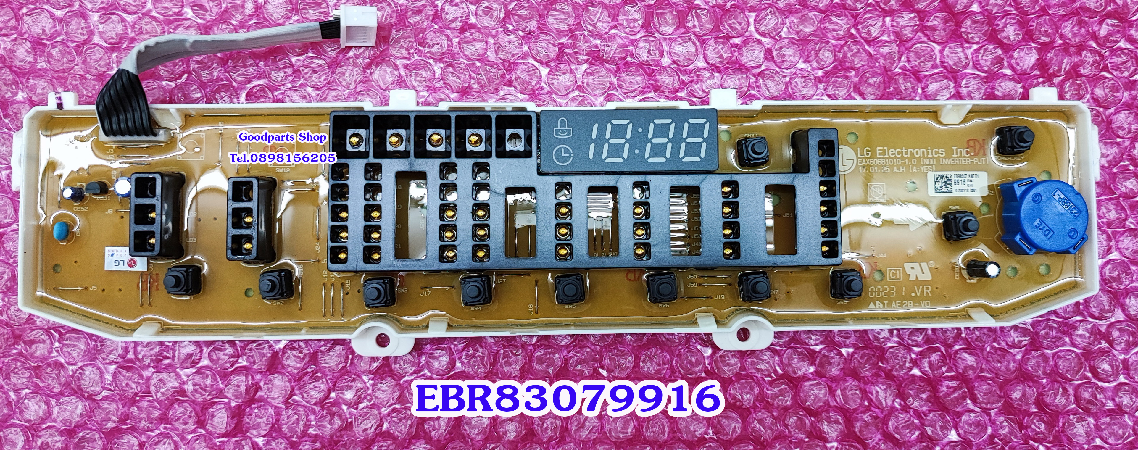 EBR83079916 บอร์ดดิสเพลย์และปุ่มกด เครื่องซักผ้า LG