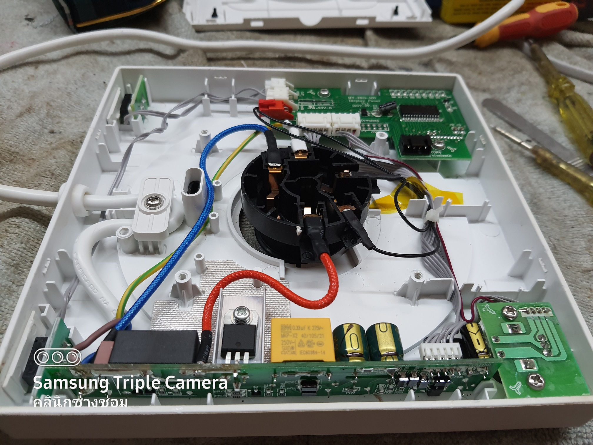 ซ่อมกาต้มน้ำร้อนไฟฟ้า ยี่ห้อ FELLOW รุ่น FLE-03C อาการไฟเข้าแต่เครื่องไม่ทำงาน