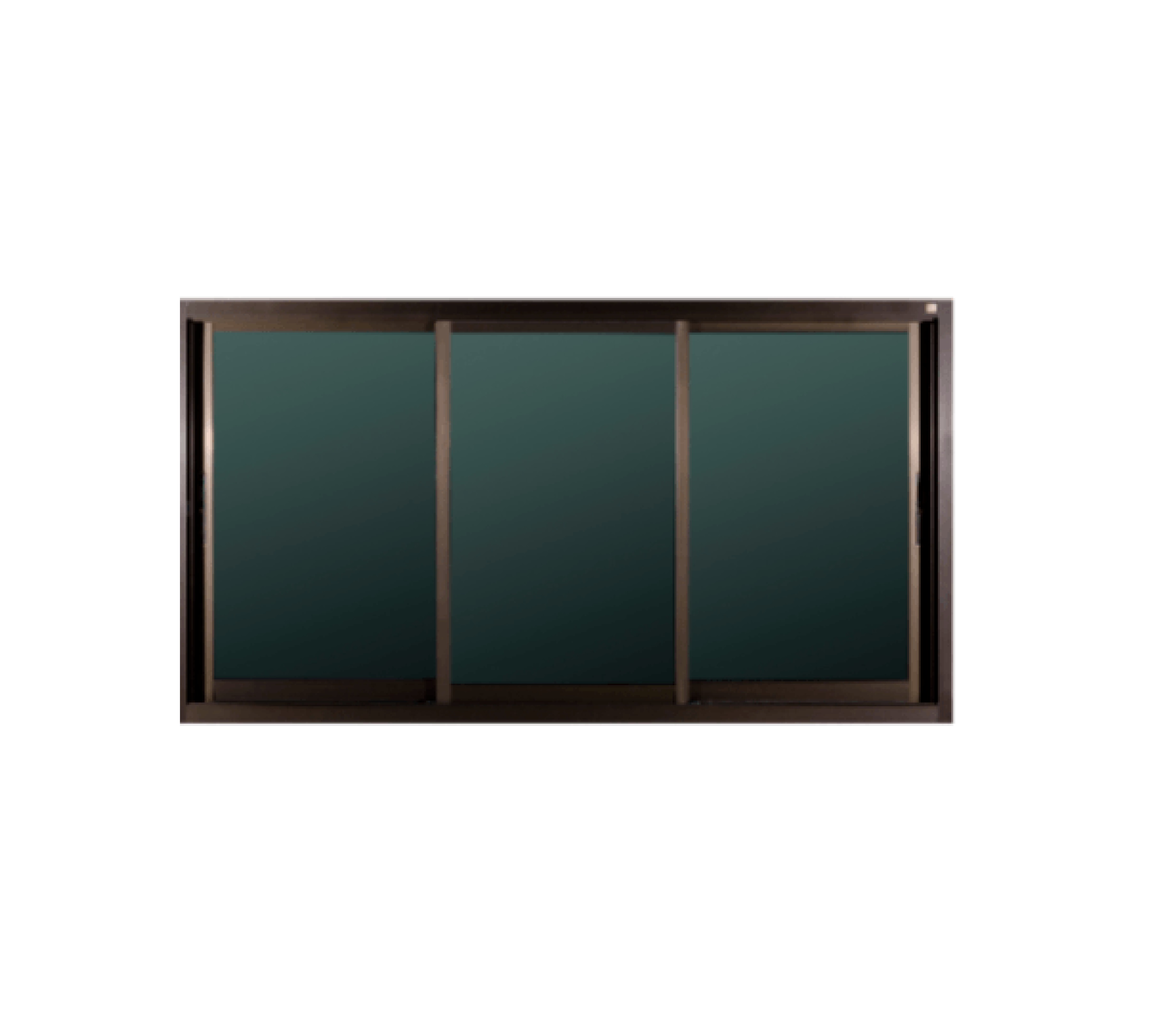 A PLUS LIKE หน้าต่างอะลูมิเนียม บานเลื่อน SFS LIKE-004 200x108ซม. สีชา ไม่มีมุ้ง