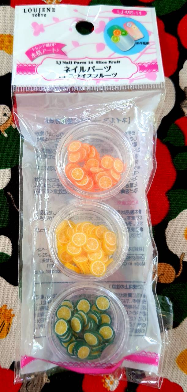 Loujene TOKYO ที่ติดตกแต่งเล็บ LJ Nail Part Slice Fruit พร้อมตลับ จากญี่ปุ่น