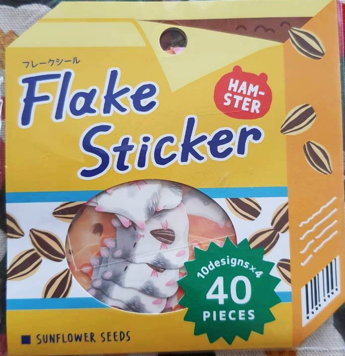 สติ๊กเกอร์ ญี่ปุ่น ลายน่ารักๆ หนูแฮมสเตอร์ 1 แพ๊ค มี 10 แบบ (รวม 40ชิ้น) Holiday Flavor sticker MADE IN JAPAN