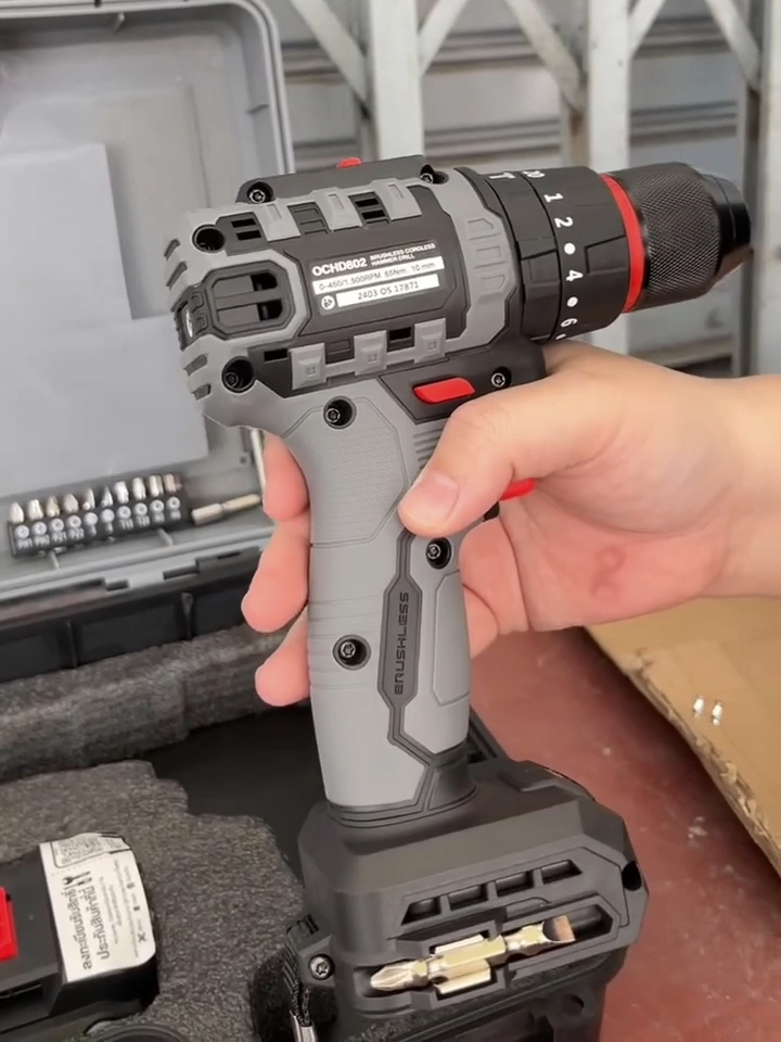 สว่านแบตกระแทก 3 ระบบ ไร้แปรงถ่าน ยี่ห้อ OSUKA รุ่น OCHD802-D2