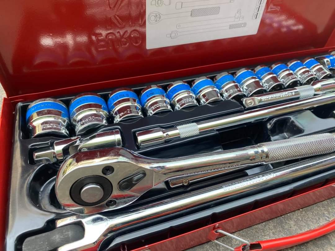 ชุดบล็อกสีบรอน Euro King tool 4 หุน 24 ชิ้น แบบ 12 เหลี่ยม
