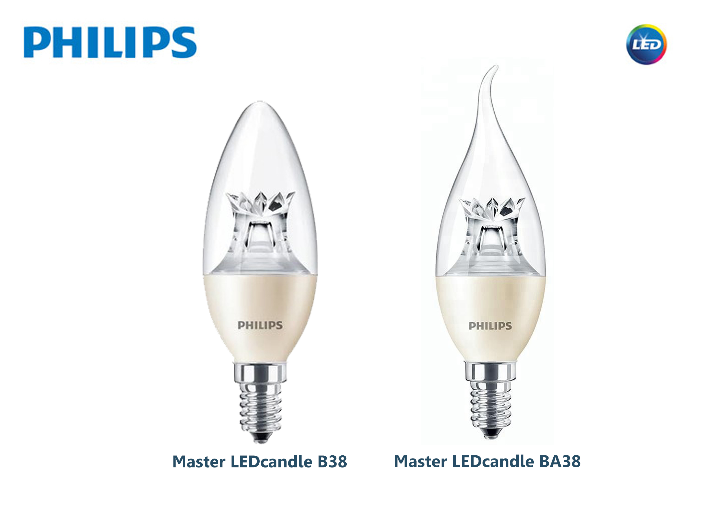 หลอดไฟ Master LEDCandle 4W,6W,8W Dimmable PHILIPS