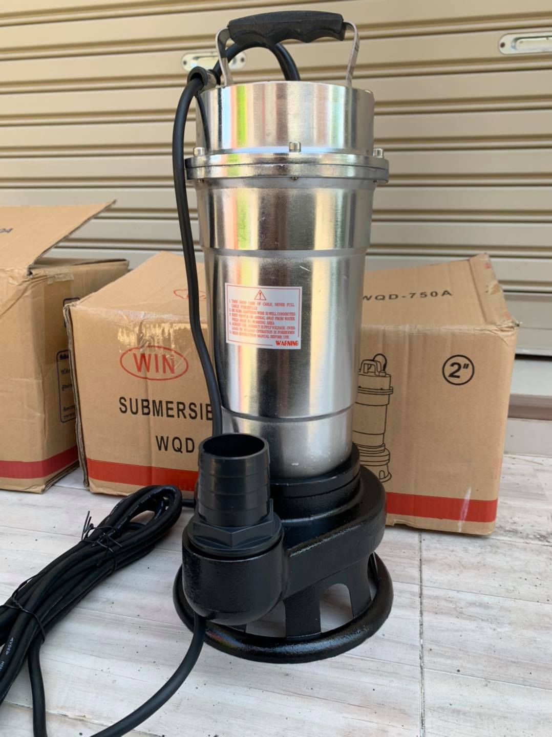 ปั๊มแช่สแตนเลส ดูดโคลน Win ท่อ 2 นิ้ว 3 นิ้ว