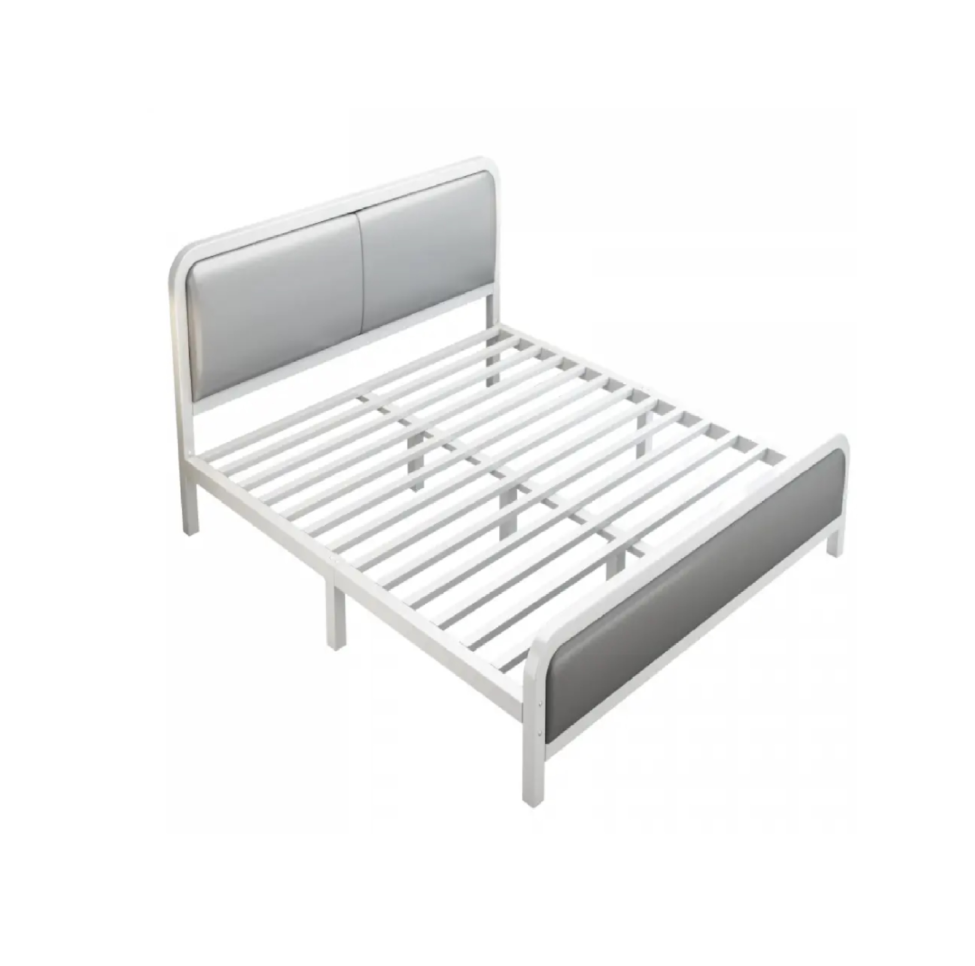 Truffle เตียงเหล็กหัวเบาะ 6 ฟุต BED115 ขนาด 180×200×95ซม. สีขาว