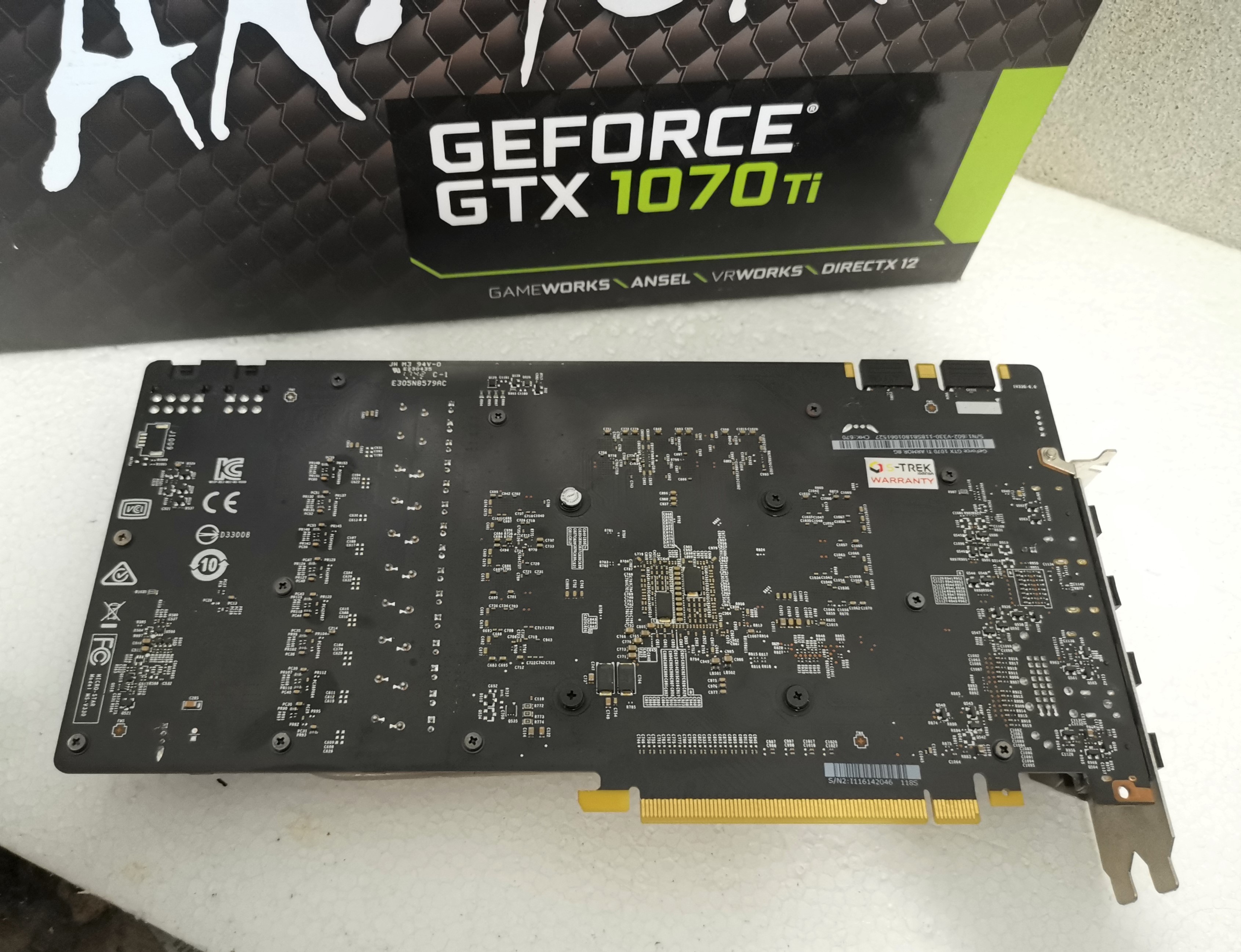 VGA MSI Armor GTX 1070 TI 8G