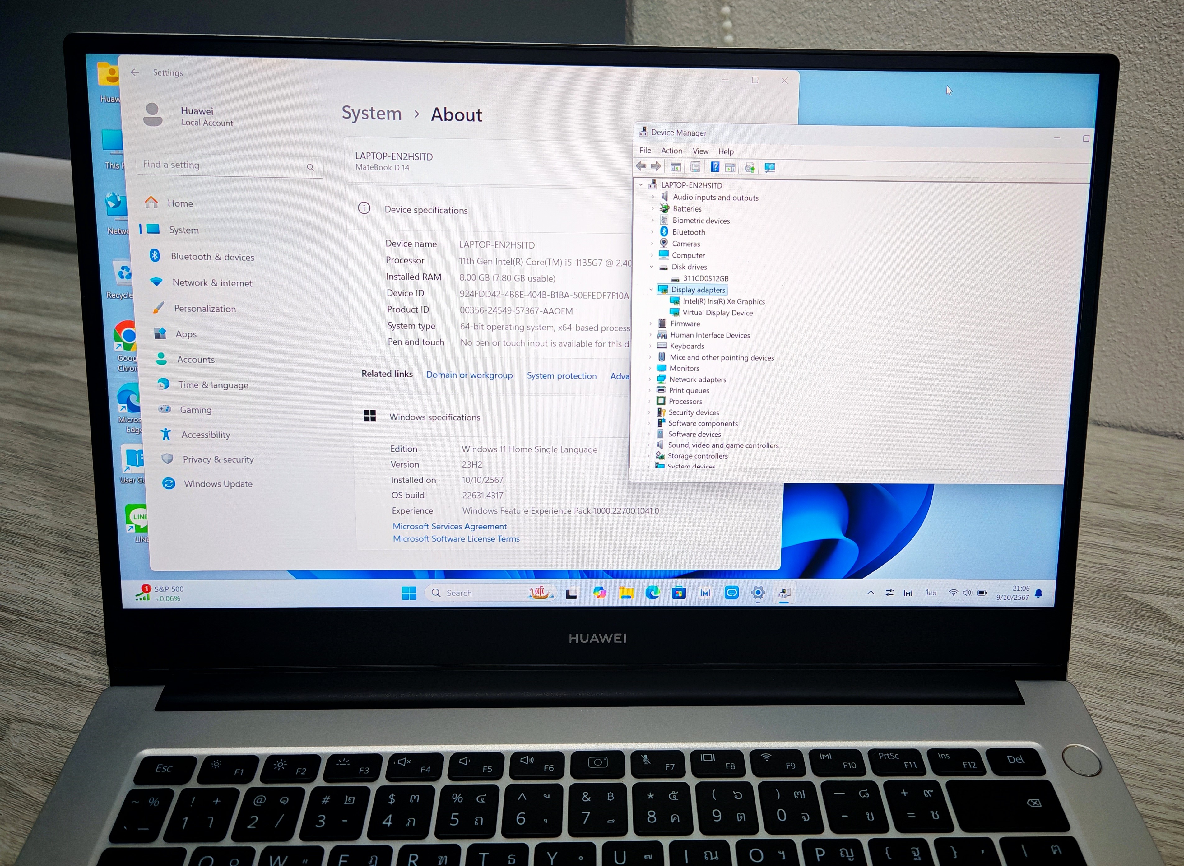 Huawei MateBook D14 NOBEID-WDH9