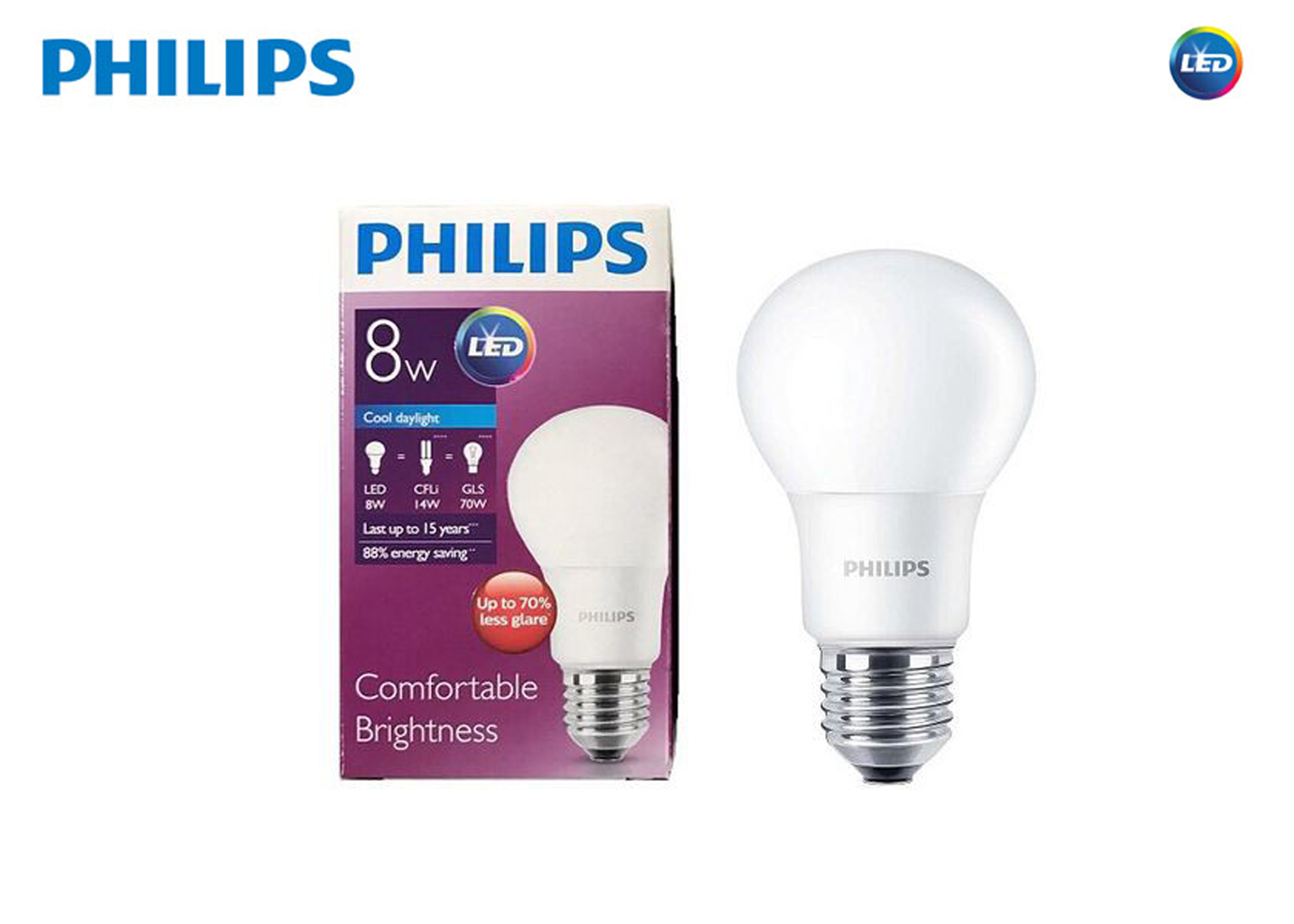 หลอด LED Bulb 8W E27 PHILIPS