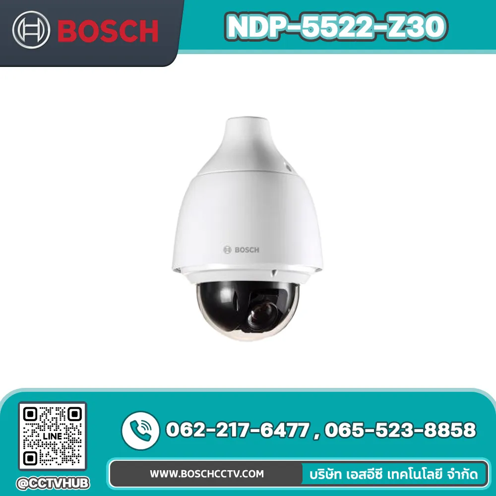 กล้องวงจรปิด BOSCH รุ่น NDP-5522-Z30 PTZ 2MP 30X clear IP66 pendant