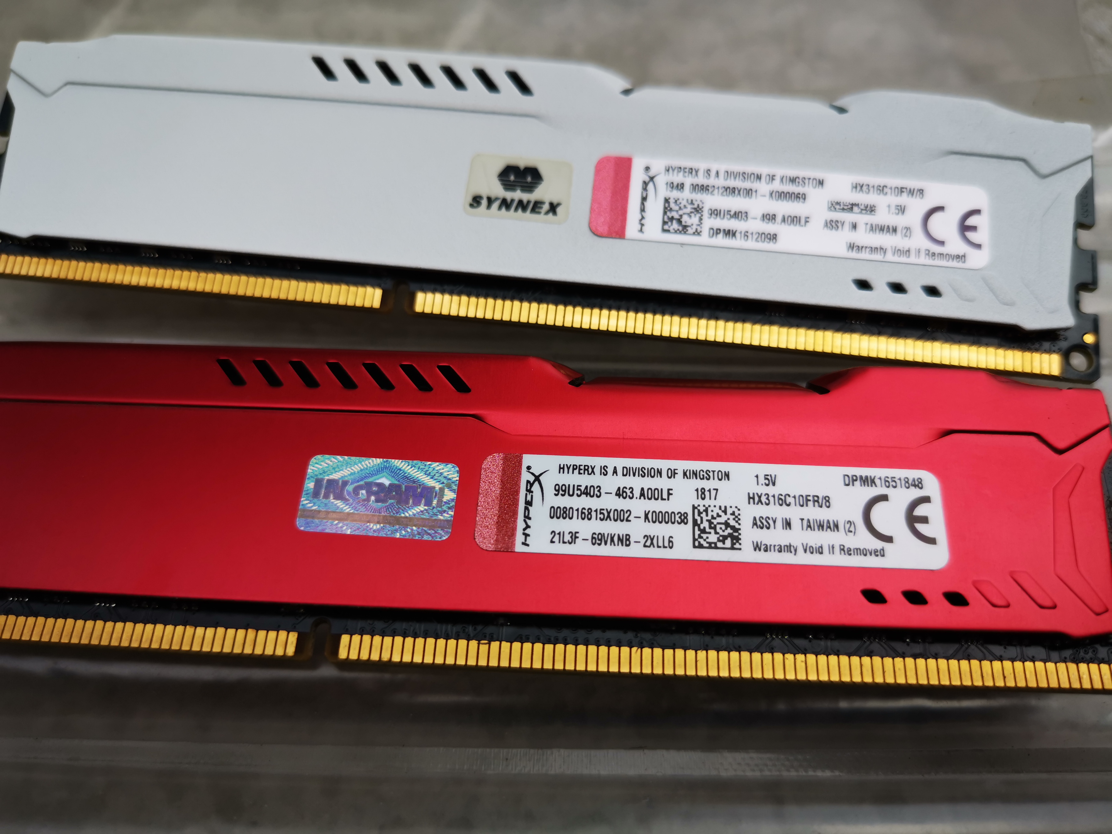 Ram HyperX Fury DDR3 8G/1600 (ขาว,แดง)