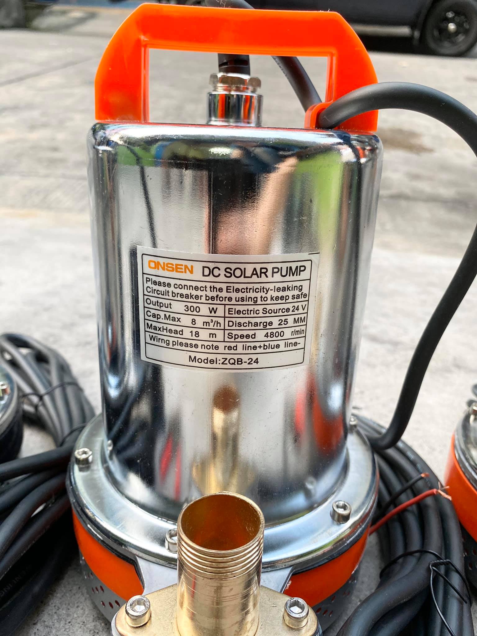 ปั้มไดโว่ แสตนเลส Onsen มี 3 ขนาด 12V 24V และ 24Vท่อ 3ขนาด สายไฟยาว 5 เมตร แถมตัวคีบแบต 1คู่