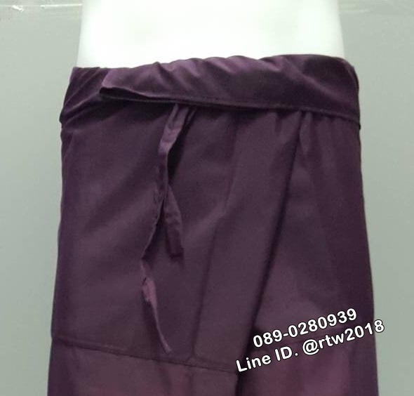 รหัส E26 : กางเกงเลขายาวสีม่วงมังคุด