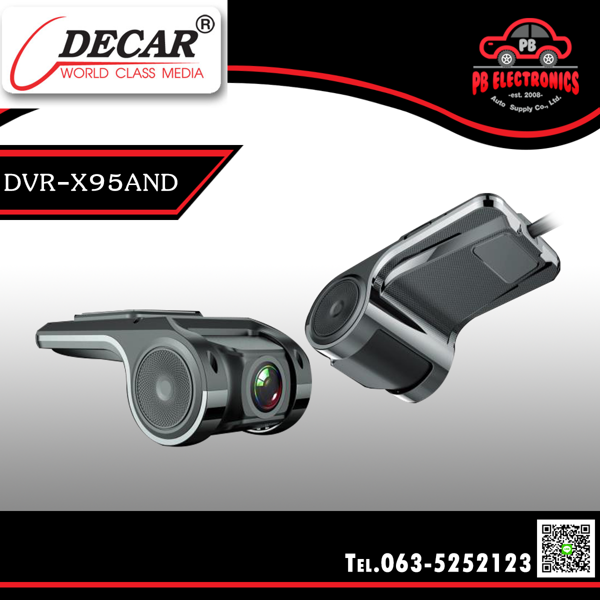 กล้องบันทึกเหตุการณ์ Android DECAR รุ่น DVR-X95AND