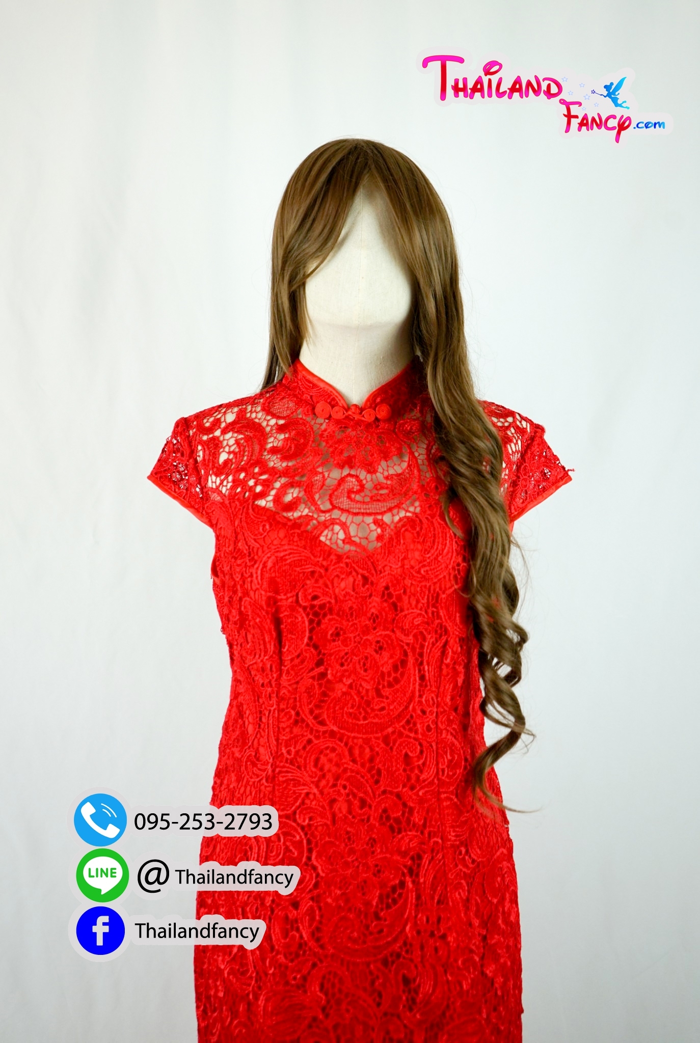 ชุดเช่าแฟนซีผู้หญิง ชุดเจ้าสาวจีน ชุดกี่เพ้าสีแดง ชุดยกน้ำชา ชุดแต่งงานจีน ชุดตรุษจีนผู้หญิง ชุดพรีเวดดิ้งจีนผู้หญิง ชุดกี่เพ้าสีแดงผ้าลูกไม้ทั้งชุด