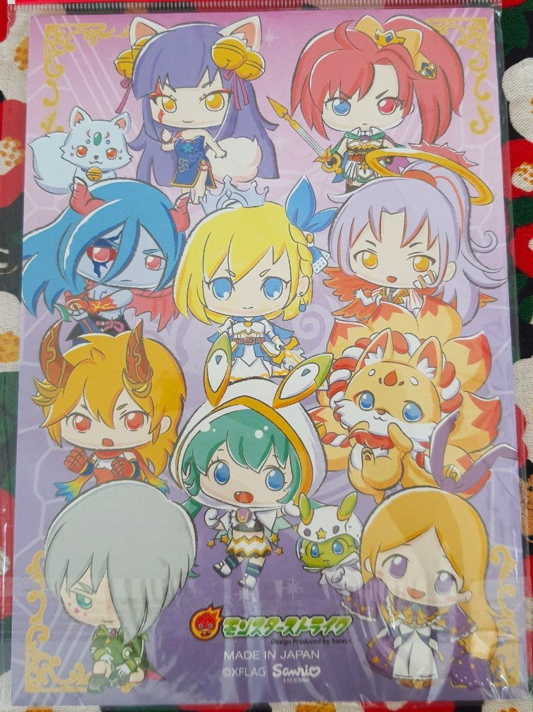 Monster Strike มอนสเตอร์สไตร์ค x Sanrio สมุดโน๊ต ของแท้จากญี่ปุ่น Size : A5 MADE IN JAPAN Dakki