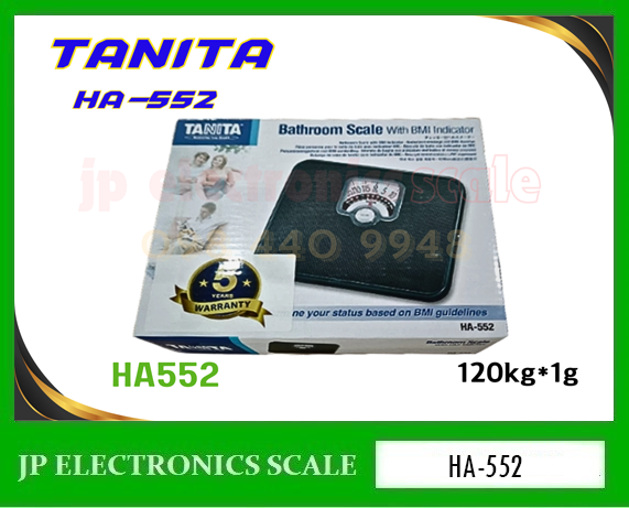 เครื่องชั่งน้ำหนักบุคคลแบบเข็ม120กิโลกรัม เครื่องชั่งน้ำหนักแบบเข็ม120กิโล เครื่องชั่งน้ำหนักเข็ม120kg เครื่องชั่งน้ำหนักคน120กิโล ตาชั่งน้ำหนักคน120กิโล เครื่องชั่งน้ำหนักคนระบบสปริง ชั่งน้ำหนักได้120kg ค่าละเอียด 1kg ยี่ห้อ TANITA รุ่น HA-552
