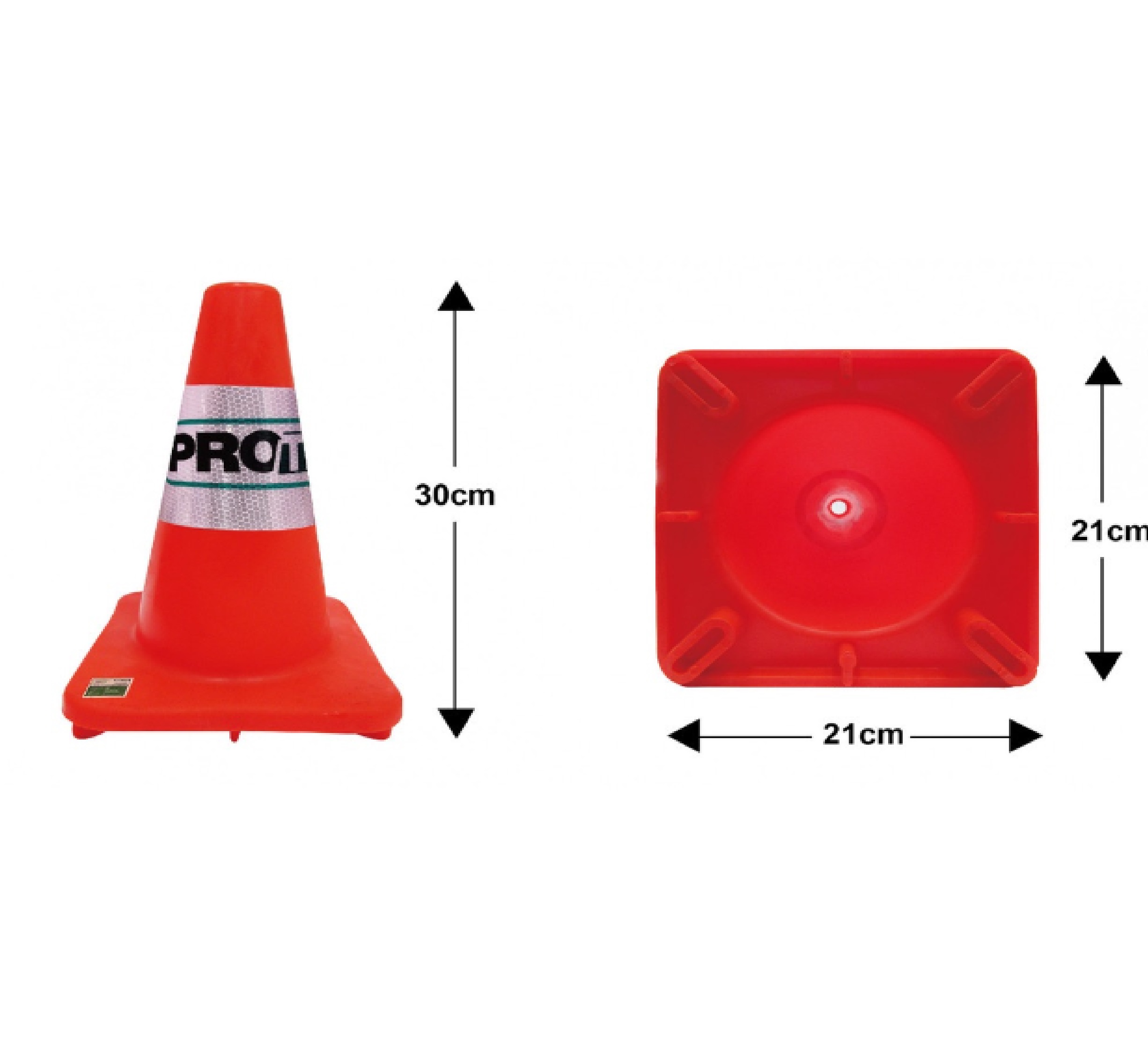 กรวยจราจร PVC รุ่น DTA30 ขนาด 300 mm Pro-tx สีส้ม
