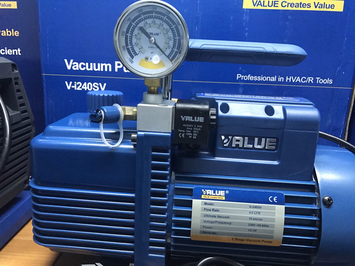 ปั๊มแว็คคั่ม VALUE รุ่น V-i240SV 2 สเตท 4 CFM
