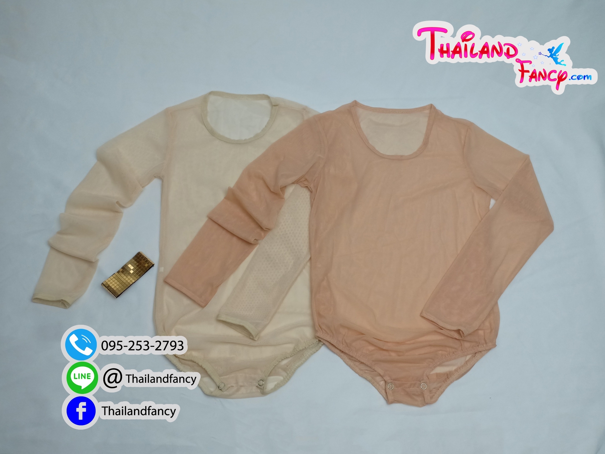 ชุดแต่งแฟนซี ชุดบอดี้สูทซีทรู Body Suit Stocking ชุดกันโป๊ ชุดเสื้อซับใน ชุดบอดี้สูทเนื้อตาข่ายจิ๋วยืด4ด้าน สีเนื้อเข้ม