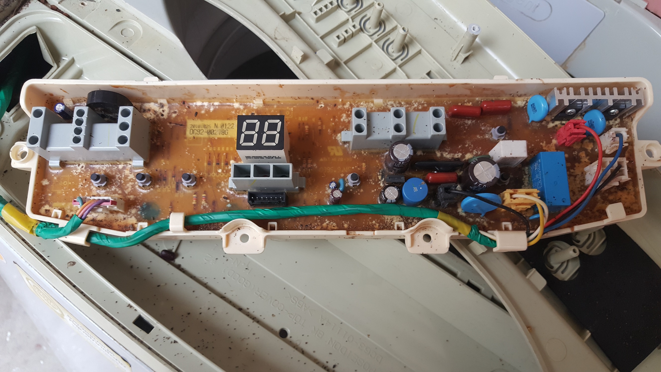 ซ่อมเครื่องซักผ้า ยี่ห้อ SAMSUNG รุ่น WA11V5 อาการโปรแกรมสั่งงานไม่ได้