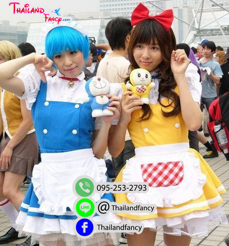 ชุดแฟนซีผู้หญิงสำหรับเช่า Doraemon Cosplay ชุดโดเรม่อนผู้ใหญ่ ชุดพี่โดเรมี่ ชุดการ์ตูนญี่ปุ่น ชุดโดราเอม่อน ชุดเช่าโดเรม่อนผู้หญิงสีฟ้า