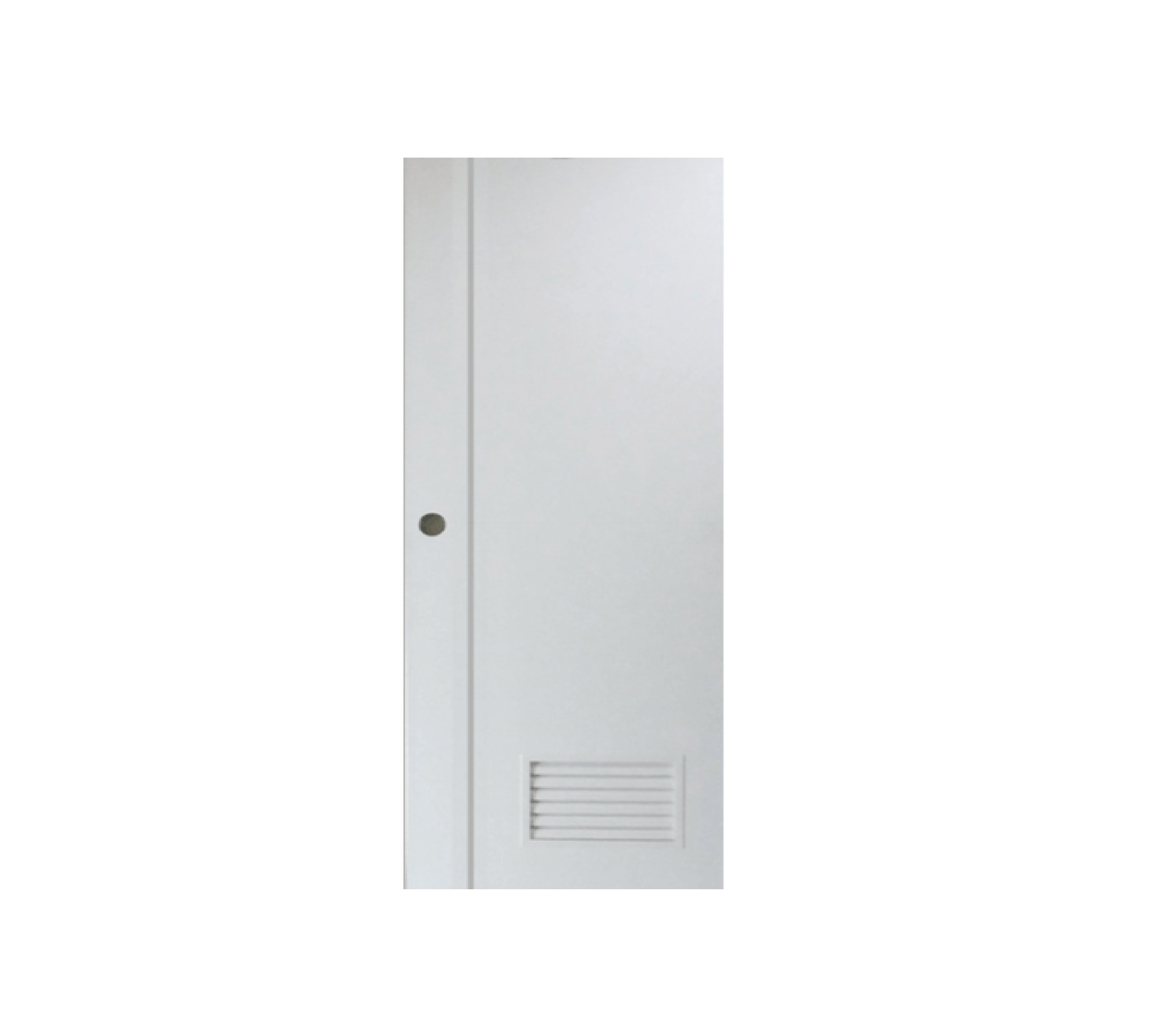 ประตู UPVC MG2 เซาะร่องมีเกล็ด 70x200 ซม. สีขาว (ไม่เจาะ) PEOPLE