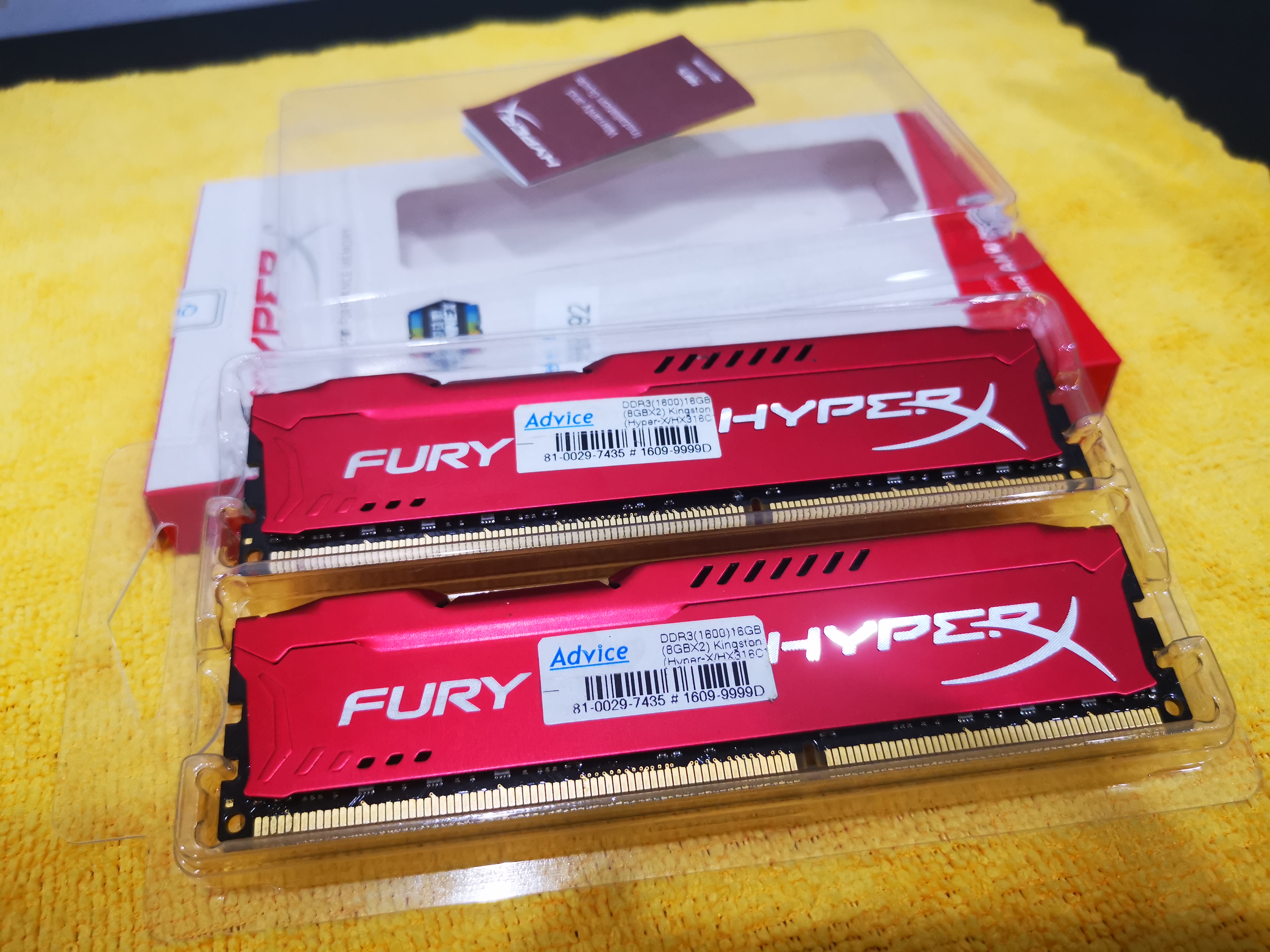 Ram Kingston HyperX Fury DDR3 16G(8*2)/1600