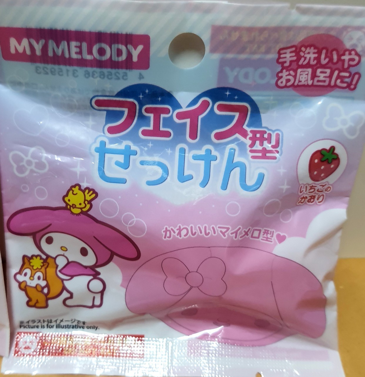 ของแท้จากญี่ปุ่น สบู่ ซานริโอ้ สบู่ล้างหน้า สบู่ก้อน หน้าคิตตี้ กลิ่น Strawberry Sanrio soap 30g My Melody มายเมโลดี้
