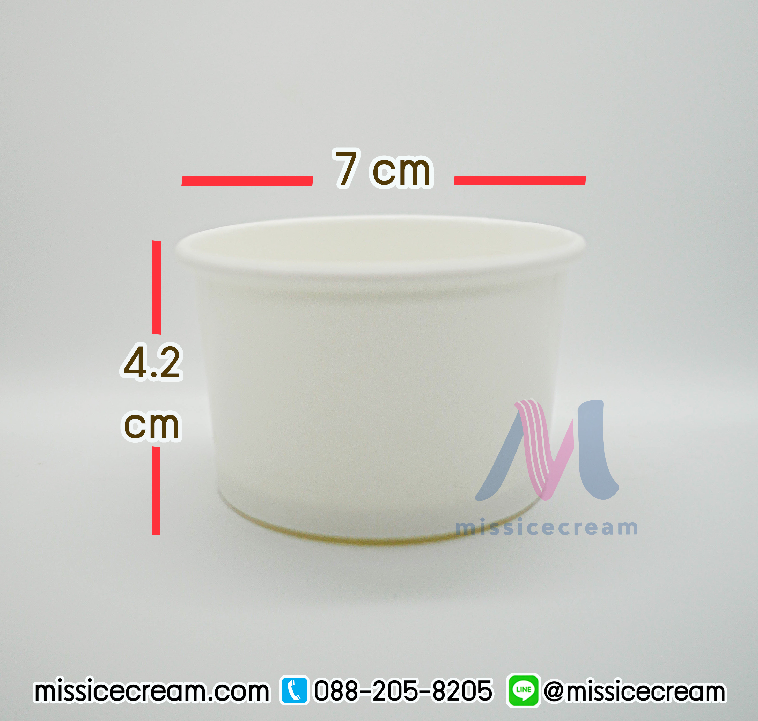 ถ้วยกระดาษ 3 oz. - ฝาพลาสติก พร้อมช้อนใต้ฝา