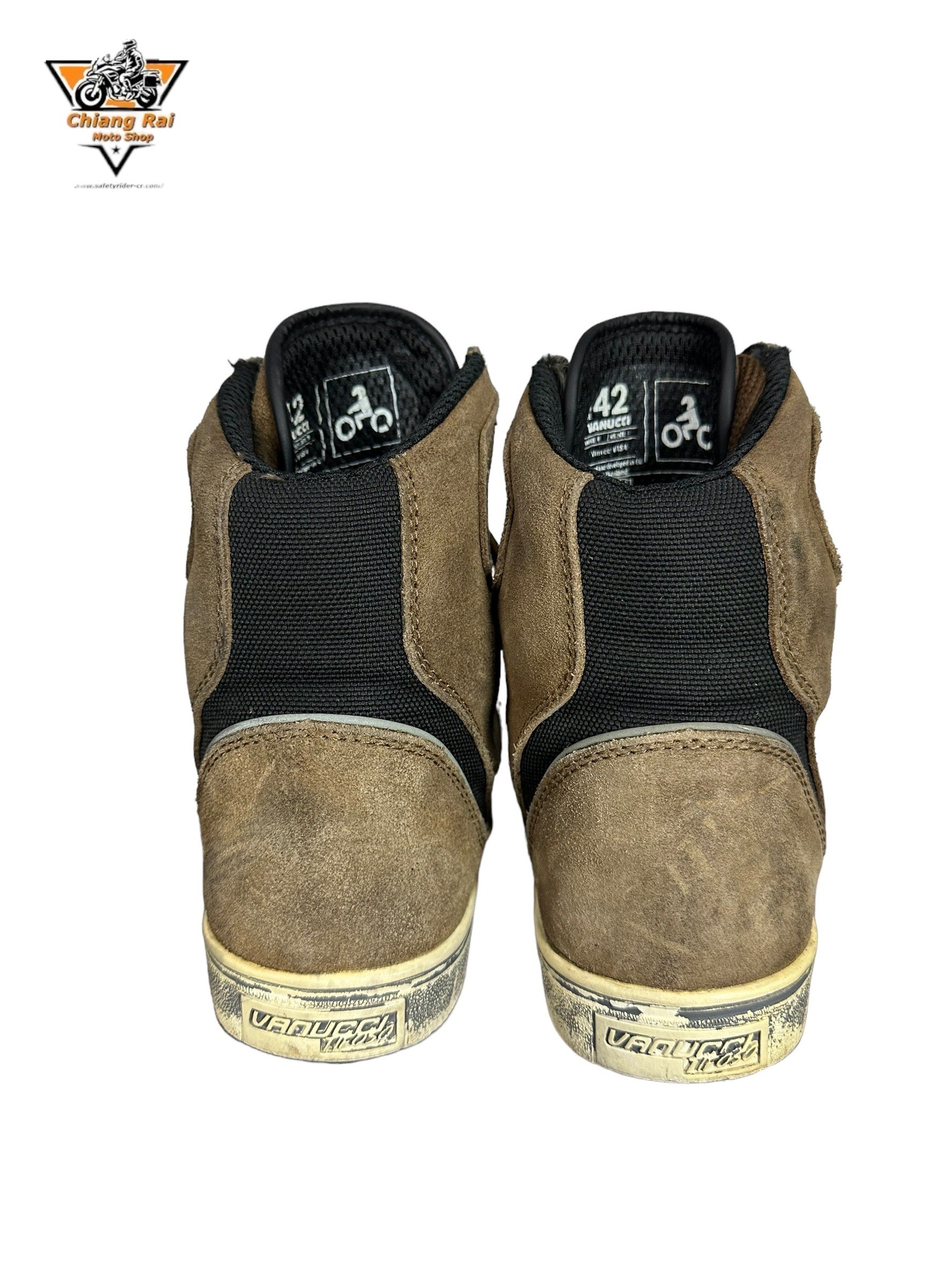 รองเท้าขี่มอเตอร์ไซด์( มือสอง) RCBS-458 Size ขนาดจากป้าย 42-43:EUR / 7.5:UK / 25.2:Cm.(VANUCCI)