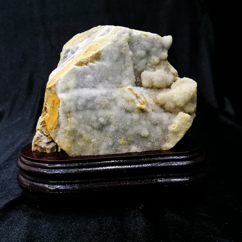 ดรูซี่ ควอตซ์ Druzy quartz ธรรมชาติ (2.6 กิโลกรัม, 22x18.5x12ซม.)